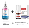 2% salicylic acid liquid exfoliant: quickly fades spots and reduces inflammation, targeting acne, clogged pores and blackheads.