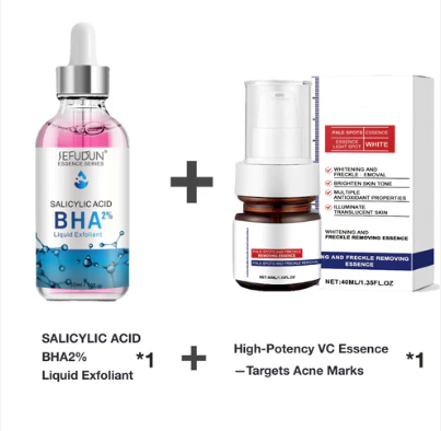 2% salicylic acid liquid exfoliant: quickly fades spots and reduces inflammation, targeting acne, clogged pores and blackheads.