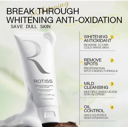 ROTISS Whitening Facial Cleanser Fades Dark Spots & Even Skin Tone